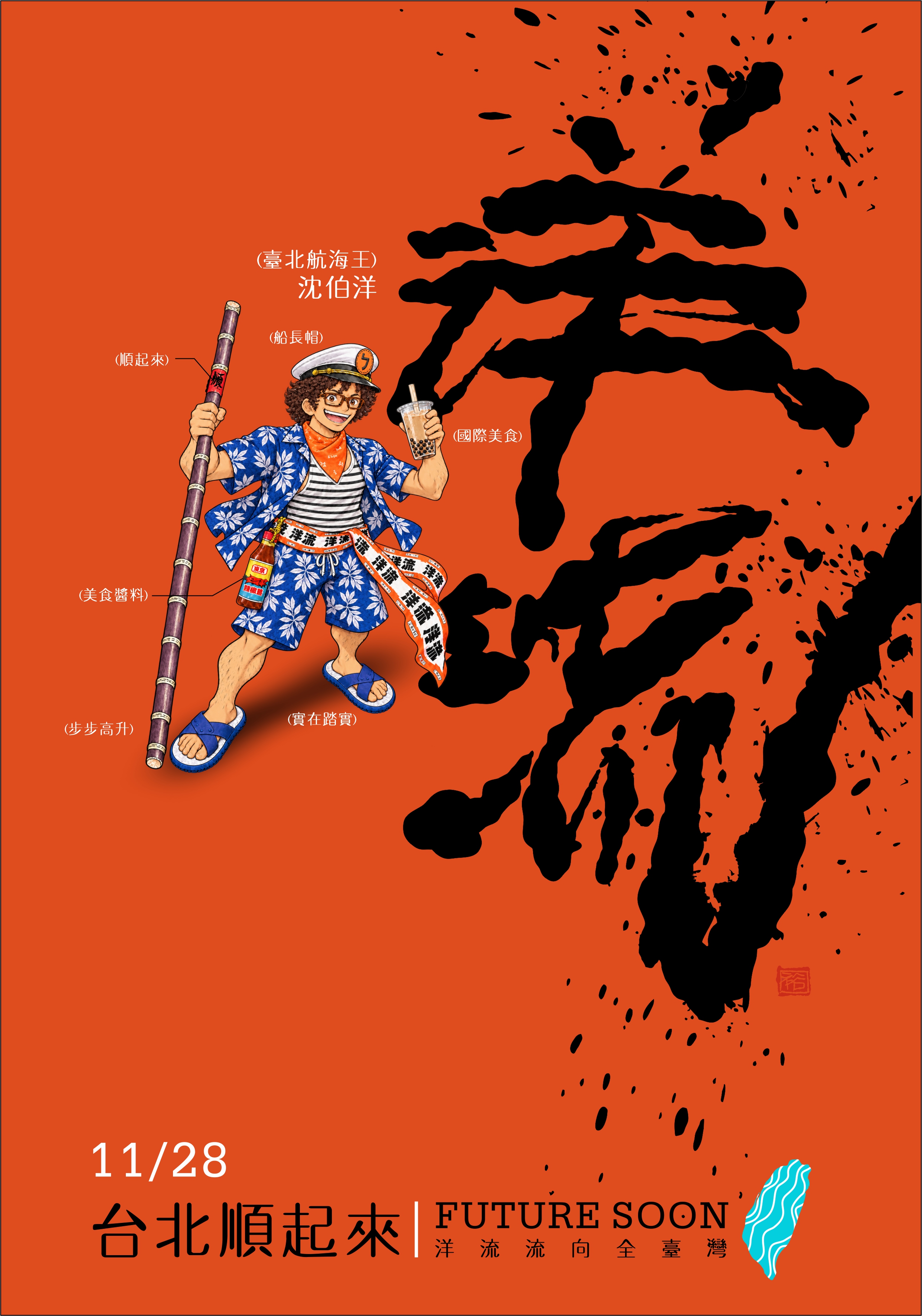 洋流主視覺CI設計/ 創意：籃球版+台北航海王 /無償授權使用 25